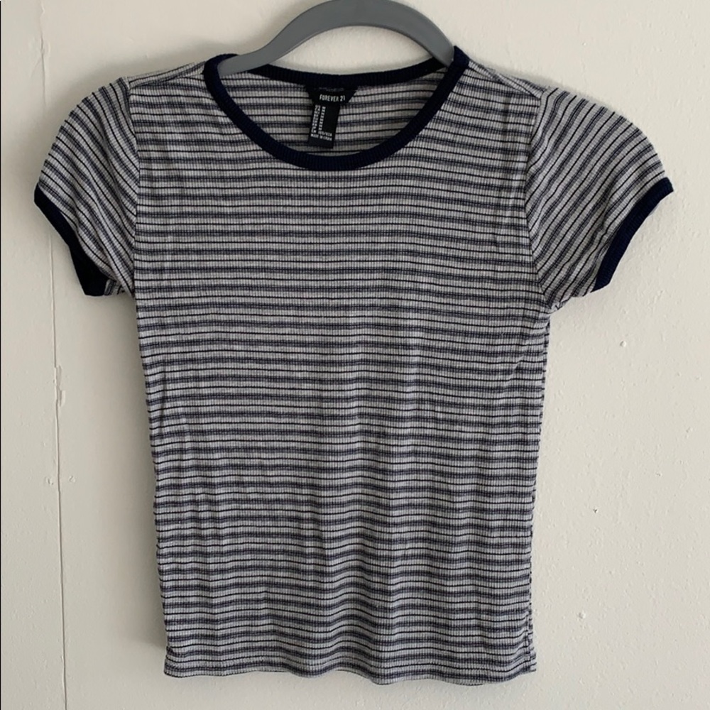 Forever 21 Striped Crop Top